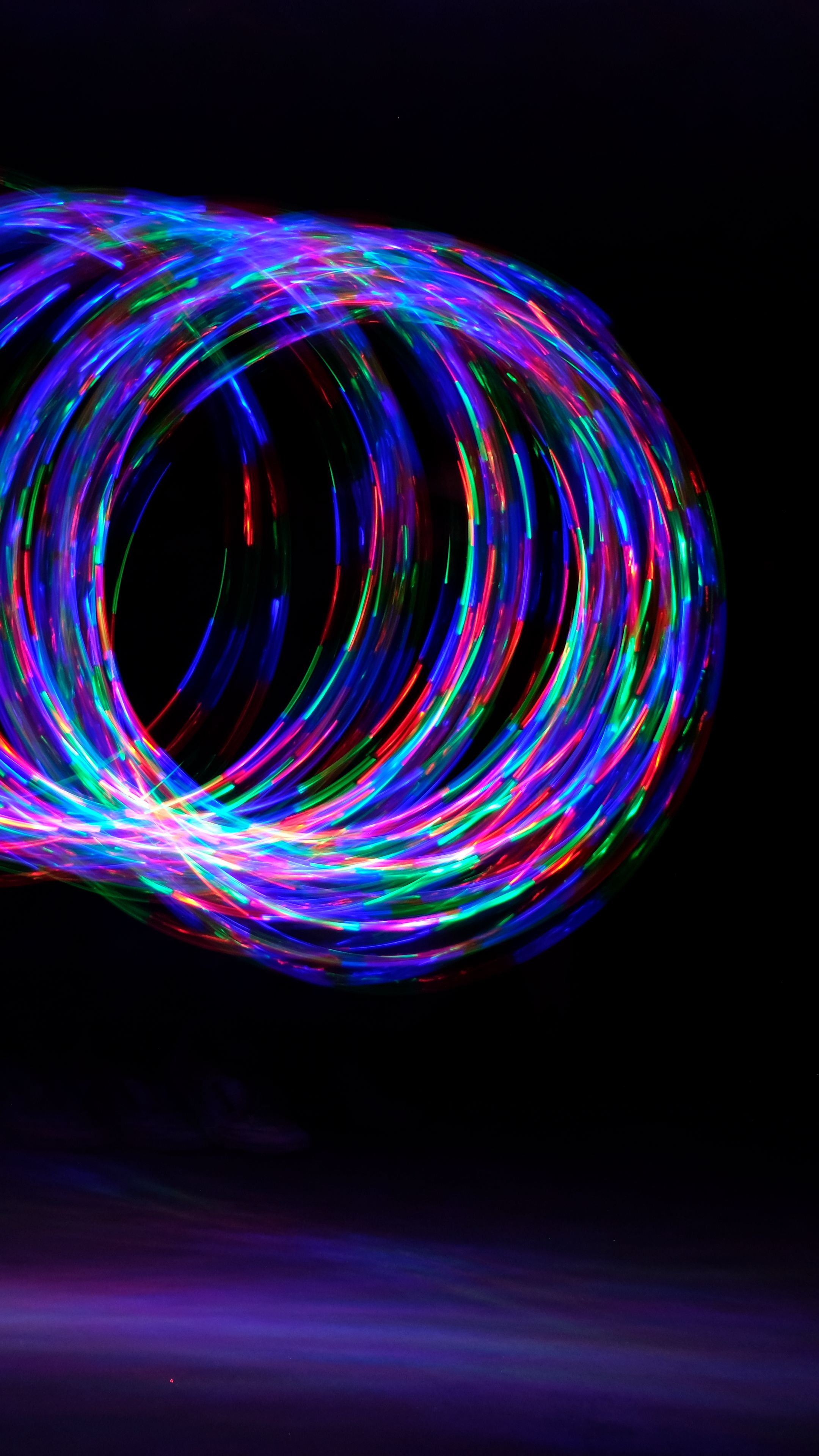 Download wallpaper 2160x3840 rings, freezelight, lights, glow samsung ...