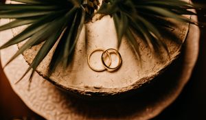 Preview wallpaper rings, gold, love, wedding, romance