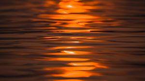 Preview wallpaper ripples, water, macro, sunset, reflection