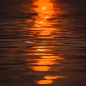 Preview wallpaper ripples, water, macro, sunset, reflection