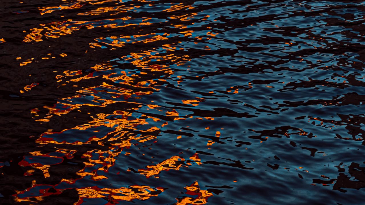 Wallpaper ripples, water surface, glare, water