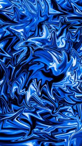 Preview wallpaper ripples, wavy, blue, liquid, abstraction