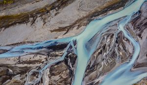 Preview wallpaper river, banks, aerial view, nature
