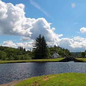 Preview wallpaper river, beautiful, summer landscape, grass