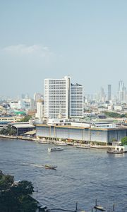 Preview wallpaper river, buildings, city, view