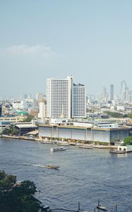 Preview wallpaper river, buildings, city, view