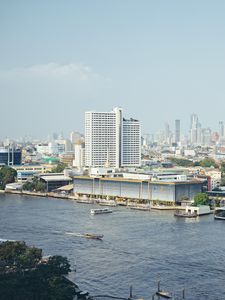 Preview wallpaper river, buildings, city, view
