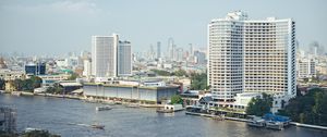 Preview wallpaper river, buildings, city, view