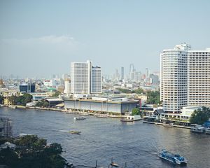 Preview wallpaper river, buildings, city, view