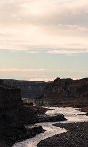 Preview wallpaper river, canyon, landscape, nature, iceland