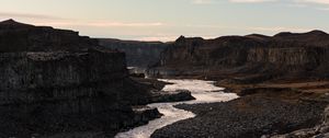 Preview wallpaper river, canyon, landscape, nature, iceland