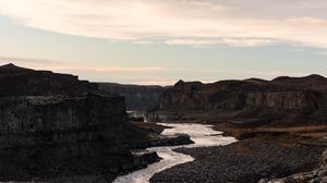Preview wallpaper river, canyon, landscape, nature, iceland