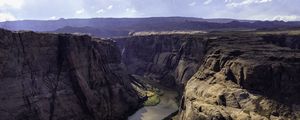 Preview wallpaper river, canyon, rocks, aerial view, landscape