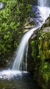 Preview wallpaper river, cascade, grass, nature