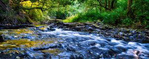 Preview wallpaper river, cascade, landscape, trees, nature