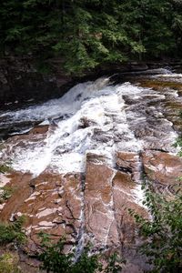 Preview wallpaper river, cascade, stones, trees, landscape