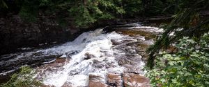 Preview wallpaper river, cascade, stones, trees, landscape