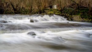 Preview wallpaper river, cascade, stones, landscape, nature