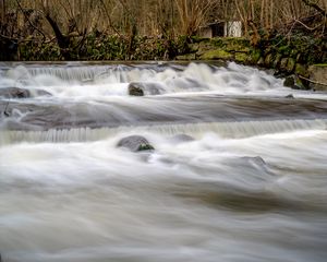 Preview wallpaper river, cascade, stones, landscape, nature