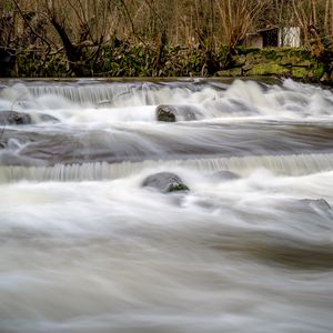 Preview wallpaper river, cascade, stones, landscape, nature