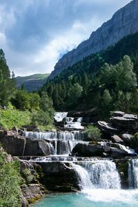 Preview wallpaper river, cascade, stones, trees, nature, landscape