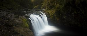 Preview wallpaper river, cascade, trees, nature