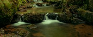 Preview wallpaper river, cascade, water, trees