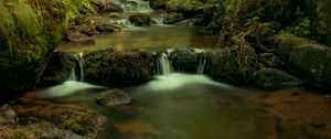 Preview wallpaper river, cascade, water, trees