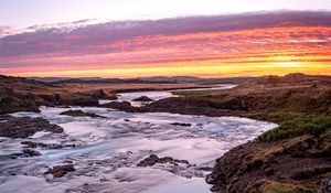 Preview wallpaper river, coast, landscape, nature