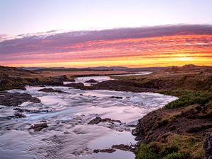 Preview wallpaper river, coast, landscape, nature