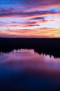 Preview wallpaper river, evening, sky, water, sunset