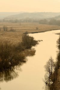 Preview wallpaper river, fields, autumn, russia