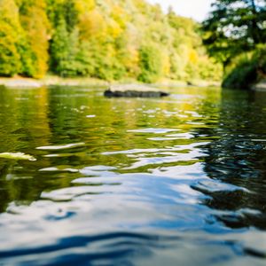 Preview wallpaper river, forest, landscape, nature, water