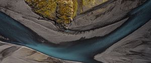 Preview wallpaper river, island, landform, aerial view, nature