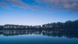 Preview wallpaper river, lake, trees, reflection