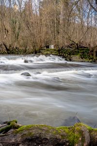 Preview wallpaper river, landscape, trees, cascade, nature