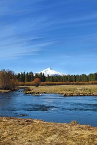 Preview wallpaper river, meadow, valley, mountain, landscape