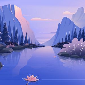 Preview wallpaper river, mountains, landscape, nature, art