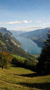 Preview wallpaper river, mountains, landscape, view