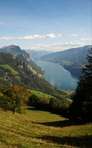 Preview wallpaper river, mountains, landscape, view