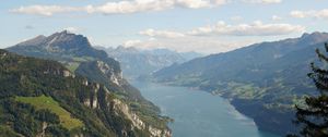 Preview wallpaper river, mountains, landscape, view