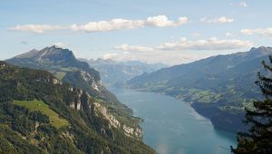Preview wallpaper river, mountains, landscape, view