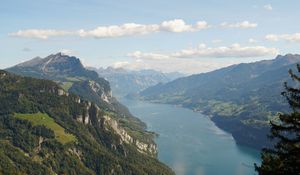 Preview wallpaper river, mountains, landscape, view