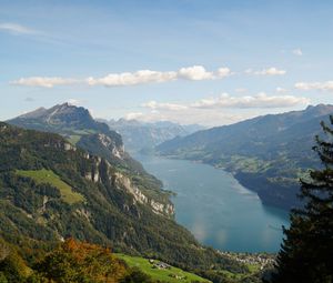 Preview wallpaper river, mountains, landscape, view