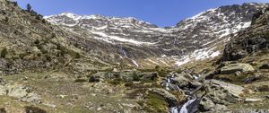 Preview wallpaper river, mountains, slopes, nature