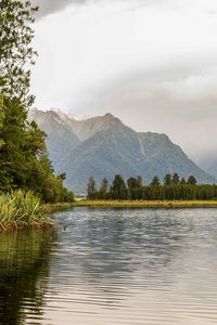 Preview wallpaper river, mountains, trees, nature, landscape