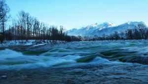 Preview wallpaper river, mountains, trees, for, nature