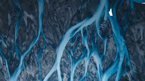 Preview wallpaper river, relief, stream, aerial view