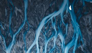 Preview wallpaper river, relief, stream, aerial view
