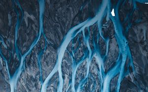Preview wallpaper river, relief, stream, aerial view